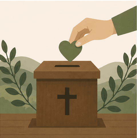 Photograph representing giving and support for the ministry of First Baptist Sonoma